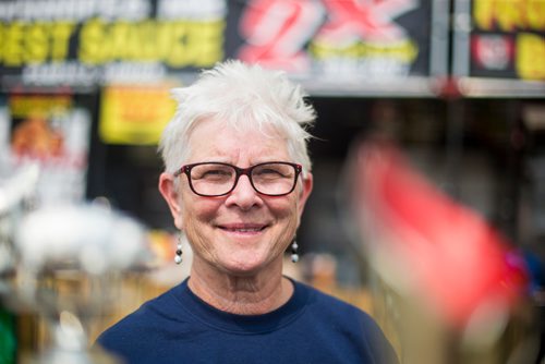 MIKAELA MACKENZIE / WINNIPEG FREE PRESS
Nancy Cosway, co-chair of Ribfest, on the festival grounds at the Forks in Winnipeg on Friday, Aug. 24, 2018.
Winnipeg Free Press 2018.