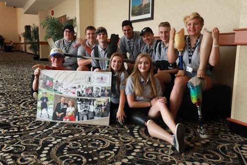 RUTH BONNEVILLE / WINNIPEG FREE PRESS


Standup photo 

CHAMPS CELEBRATE WAR AMPS 100TH ANNIVERSARY WITH UNVEILING OF CANADA POST COMMEMORATIVE ENVELOPE
 
A group of 2018 Junior Councillors with The War Amps society pose for a photo as they proudly show off their prosthesis created by War Amps at the unveiling of the new Canada Post commemorative envelope to mark its 100th anniversary year Friday.  The event kicked off the   2018 War Amps Western Child Amputee (CHAMP) Seminar at The Victoria Inn Friday.  
 
More Info:
The envelope honours The War Amps as an important part of Canadas history and highlights its significant achievements, as well as the amputee veterans who founded and shaped the Association.
                         
Running August 24 to 26, the Seminar is a life-changing experience for Champs and their parents, covering everything from raising a child amputee, to dealing with teasing and staring, to seeing the latest developments in artificial limbs.

Standup photo 

August 24/18
