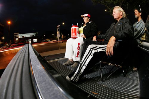 JOHN WOODS / WINNIPEG FREE PRESS
Rick and Sherry Busser photographed in the back of their truck as they watch cruise night Sunday, August 26, 2018.