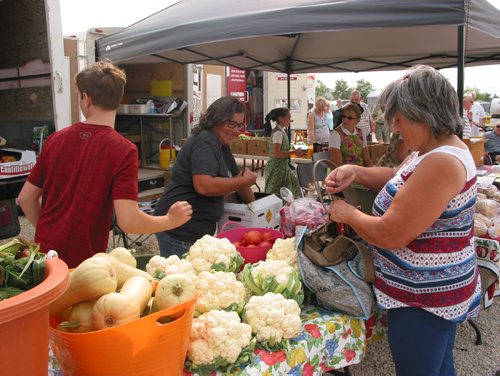 Canstar Community News Aug. 18, 2018 - Fresh produce from Mayfair Farms in Portage la Prairie was popular with shoppers at the Red River Exhibition Park farmer's market on Aug. 18. (ANDREA GEARY/CANSTAR COMMUNITY NEWS)