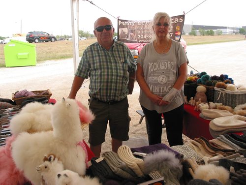 Canstar Community News Rick and Penny Golgosh, who operatye Penny Lee Alpacas in St. Francois Xavier, were selling a variety of items made from their alpaca herd's wool. (ANDREA GEARY/CANSTAR COMMUNITY NEWS)