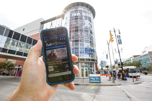 MIKE DEAL / WINNIPEG FREE PRESS
Starting this season, you can't print Jets tickets at home (or for arena or Burton Cummings concerts), you have to have a smartphone. Now, using the NHL app, you can the access the Bell MTS Place box-office and purchase tickets for concerts and events.
180827 - Monday, August 27, 2018.