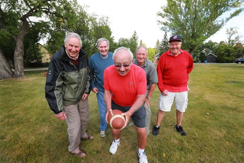 RUTH BONNEVILLE / WINNIPEG FREE PRESS


49.8 column feature

 "The Blossom Boys" 

In 1953, a group of River Heights kids started playing football in what was then known as Blossom Park. The bonds they forged there have lasted a lifetime: this year, with all the surviving Blossom Boys nearly 80 years old, they're holding their 65th anniversary and what could be their final reunion.

Some of the Blossom Boys gather together at Andrew Currie Park on Wellington Crescent, which used to be known as Blossom Park, for some fun and games and a group photo Monday.

Names: 
Dan Allen - green jacket, Ted Holland - blue sweatshirt & jeans, Don (Whitey) White - golf shirt, David (Cece) Curry - cream shorts and Gerry (Frank) Bolin - sunglasses. 


See Melissa Martin's column.


August 27/18
