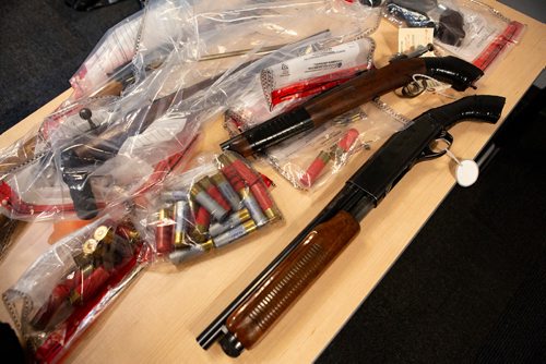 ANDREW RYAN / WINNIPEG FREE PRESS Large caliber rifle rounds which were found and seized as part of an investigation into the illegal distribution of methamphetamine on August 23, 2018. Shot at a Police press conference on August 28, 2018.