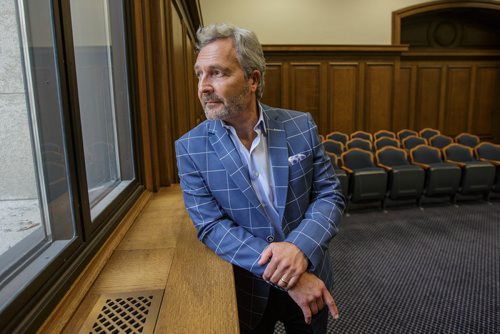 MIKE DEAL / WINNIPEG FREE PRESS
Chief Justice Glenn Joyal talks about some of the changes that have been put in place to speed up the Manitoba court system during an interview in court 128. 
180828 - Tuesday, August 28, 2018.