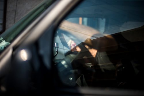 MIKAELA MACKENZIE / WINNIPEG FREE PRESS
Wes works on a van at Harby's Auto & Body Shop in Winnipeg on Tuesday, Aug. 28, 2018. 
Winnipeg Free Press 2018.