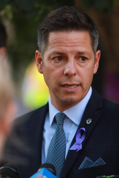 RUTH BONNEVILLE / WINNIPEG FREE PRESS


Winnipeg Mayor, Brian Bowman, together with families affected by addictions and overdose mark and recognize International Overdose Awareness Day with reflection and remembrance of loved ones lost through stories, pictures, poems and drawings, outside City Hall today.

 

August 31/18
