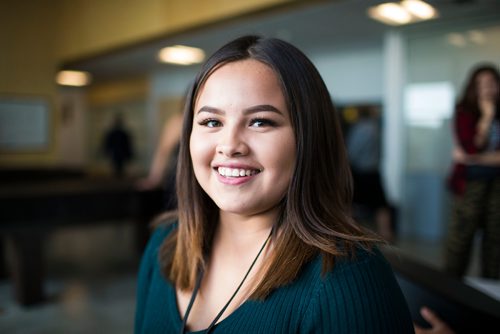 MIKAELA MACKENZIE / WINNIPEG FREE PRESS
Justice Ross poses for a portrait after the grand opening of the expanded campus of Southeast Collegiate, a secondary school that welcomes First Nations students from communities across Manitoba, in Winnipeg on Thursday, Sept. 6, 2018. 
Winnipeg Free Press 2018.