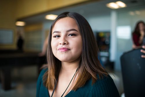 MIKAELA MACKENZIE / WINNIPEG FREE PRESS
Justice Ross poses for a portrait after the grand opening of the expanded campus of Southeast Collegiate, a secondary school that welcomes First Nations students from communities across Manitoba, in Winnipeg on Thursday, Sept. 6, 2018. 
Winnipeg Free Press 2018.