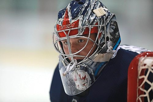 RUTH BONNEVILLE / WINNIPEG FREE PRESS 


Winnipeg Jets 2 Goalie #1, Patrice Cormier, in net practicing with other members of the Jets at Iceplex.

September 4/18 
