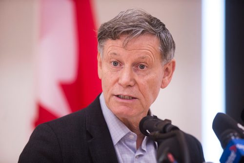 MIKAELA MACKENZIE / WINNIPEG FREE PRESS
MP Terry Duguid speaks at the grand opening of the expanded campus of Southeast Collegiate, a secondary school that welcomes First Nations students from communities across Manitoba, in Winnipeg on Thursday, Sept. 6, 2018. 
Winnipeg Free Press 2018.