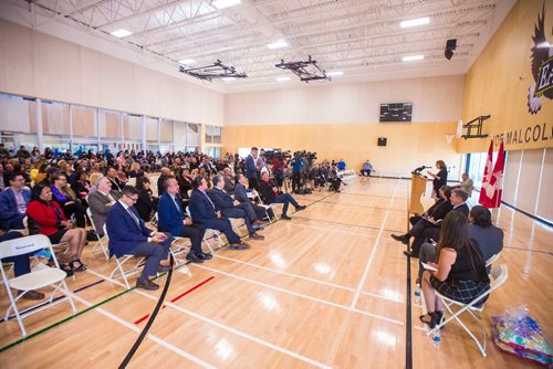 MIKAELA MACKENZIE / WINNIPEG FREE PRESS
Minister Jane Philpott speaks at the grand opening of the expanded campus of Southeast Collegiate, a secondary school that welcomes First Nations students from communities across Manitoba, in Winnipeg on Thursday, Sept. 6, 2018. 
Winnipeg Free Press 2018.