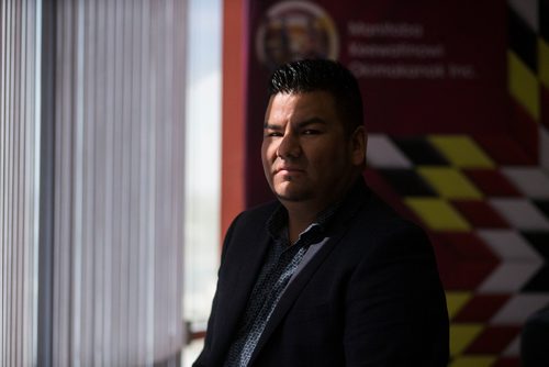 MIKAELA MACKENZIE / WINNIPEG FREE PRESS
Chief Leroy Constant from York Factory First Nation poses for a portrait after a news conference, regarding a report that includes allegations of racism and rape at Manitoba Hydro work sites, in Winnipeg on Friday, Sept. 7, 2018. 
Winnipeg Free Press 2018.