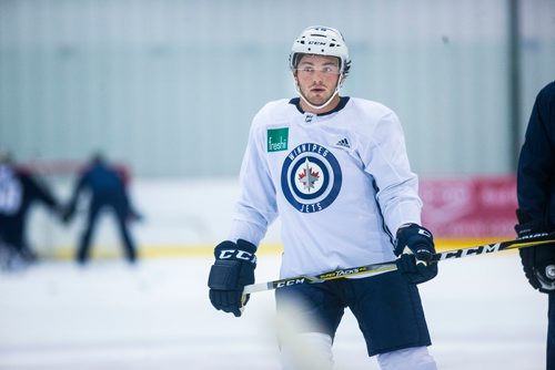 MIKAELA MACKENZIE / WINNIPEG FREE PRESS
Left winger Brendan Lemieux skates at the MTS Iceplex in Winnipeg on Friday, Sept. 7, 2018. 
Winnipeg Free Press 2018.