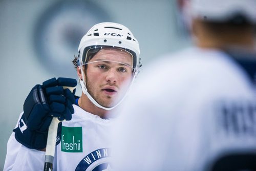 MIKAELA MACKENZIE / WINNIPEG FREE PRESS
Left winger Brendan Lemieux skates at the MTS Iceplex in Winnipeg on Friday, Sept. 7, 2018. 
Winnipeg Free Press 2018.