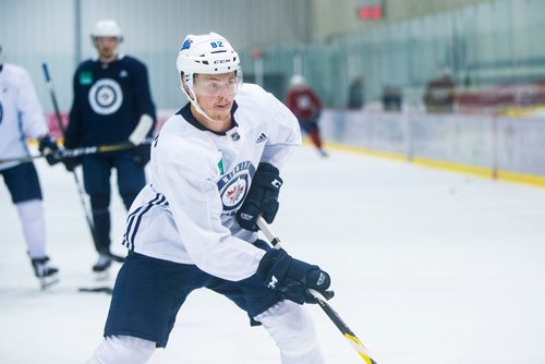 MIKAELA MACKENZIE / WINNIPEG FREE PRESS
Right winger Mason Appleton skates at the MTS Iceplex in Winnipeg on Friday, Sept. 7, 2018. 
Winnipeg Free Press 2018.