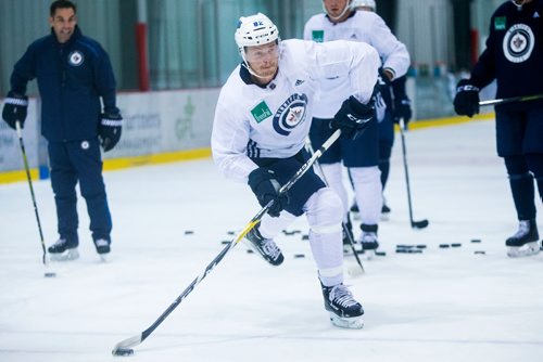 MIKAELA MACKENZIE / WINNIPEG FREE PRESS
Right winger Mason Appleton skates at the MTS Iceplex in Winnipeg on Friday, Sept. 7, 2018. 
Winnipeg Free Press 2018.