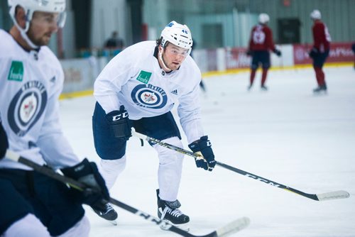 MIKAELA MACKENZIE / WINNIPEG FREE PRESS
Left winger Brendan Lemieux skates at the MTS Iceplex in Winnipeg on Friday, Sept. 7, 2018. 
Winnipeg Free Press 2018.