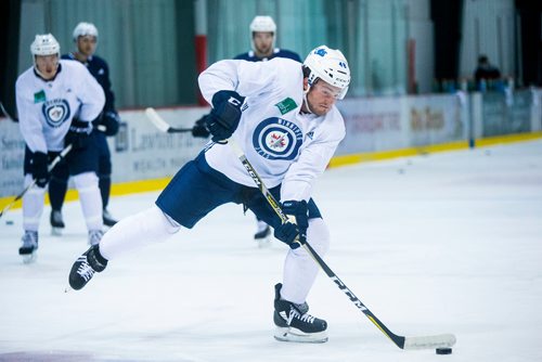 MIKAELA MACKENZIE / WINNIPEG FREE PRESS
Left winger Brendan Lemieux skates at the MTS Iceplex in Winnipeg on Friday, Sept. 7, 2018. 
Winnipeg Free Press 2018.