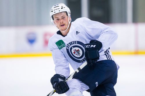 MIKAELA MACKENZIE / WINNIPEG FREE PRESS
Left winger Brendan Lemieux skates at the MTS Iceplex in Winnipeg on Friday, Sept. 7, 2018. 
Winnipeg Free Press 2018.