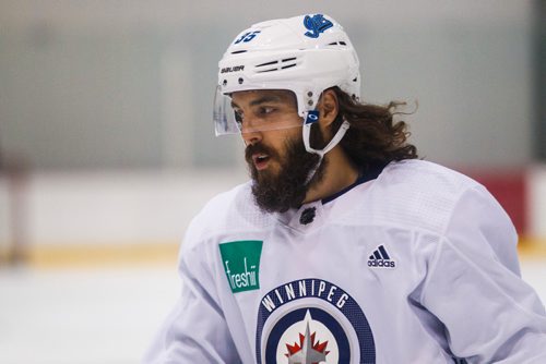 MIKE DEAL / WINNIPEG FREE PRESS
Winnipeg Jets' Mathieu Perreault (85) takes part in a pre-season skate at the BellMTS IcePlex Monday morning. 
180910 - Monday, September 10, 2018.