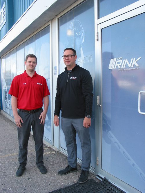 Canstar Community News SEpt. 6, 2018 - (From left) The Rink's director of operations Steve Burns and president Ryan Cyr, of La Salle, stand outside the hockey training facility's present location on Lowson Crescent. (ANDREA GEARY/CANSTAR COMMUNITY NEWS)