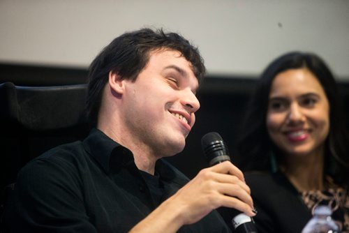 MIKAELA MACKENZIE / WINNIPEG FREE PRESS
Tyson Sylvester speaks at a press conference announcing that a Manitoba human rights investigation supports his complaint that he was discriminated against in Winnipeg on Tuesday, Sept. 11, 2018.  
Winnipeg Free Press 2018.