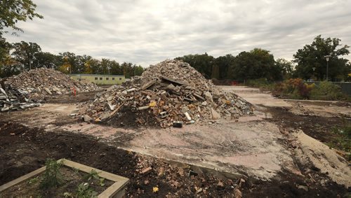 RUTH BONNEVILLE / WINNIPEG FREE PRESS 


Standup photo 

Large piles of bricks and debris are what is left of the Assiniboine Park Conservatory which closed in April.  

Canada's Diversity Gardens is being built to the east of the Conservatory site and will house a wide variety of gardens that tell the cultural story of the relationships that exist between people and plant life.

More info:
Throughout the four cornerstones - The Leaf, The Indigenous Peoples Garden, The Cultural Mosaic Gardens, and The Grove - an exploration of the human connection with plants and nature will showcase our nations extraordinary multicultural heritage. Visitors will discover the role plants have in shaping the life and identity of their community and their country  past, present and future.




September 12/18 
