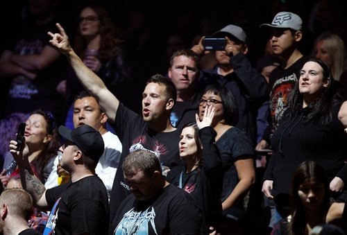 PHIL HOSSACK / WINNIPEG FREE PRESS -Metallica Fans at the Bell MTS Centre THursday. - Sept 13, 2018