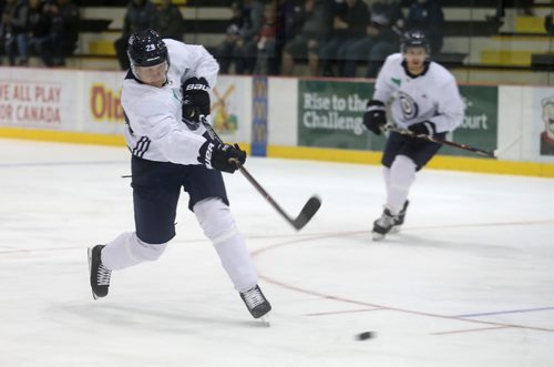 TREVOR HAGAN / WINNIPEG FREE PRESS
Winnipeg Jets' Patrik Laine (29) during practice at Iceplex, Sunday, September 16, 2018.