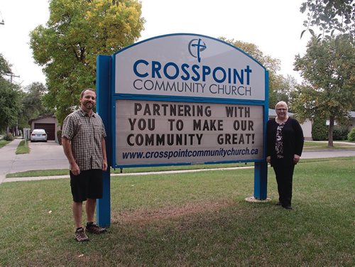 Canstar Community News (From left) Crosspoint Community Church pastor Shane Brothers and Jan Stuyck, a longstanding member of the church and its events committee, are excited about Crosspoint's upcoming fall 'kick off.' The block party style event takes place Sun., Sept. 23 following the morning service at 10 a.m. in the parking lot at 544 Marsden St. (SHELDON BIRNIE/CANSTAR/THE HERALD)
