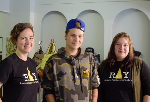 Canstar Community News Sept. 12 - Resource Assistance for Youth recently opened a new social enterprise downtown for youth in the program to gain employable skills. Kate Armstrong, Kade Fraser and Caryn Birch. (EVA WASNEY/CANSTAR COMMUNITY NEWS/METRO)
