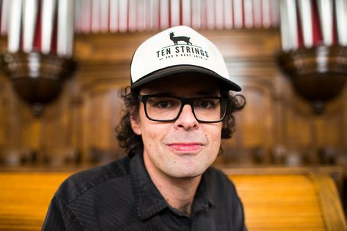 MIKAELA MACKENZIE / WINNIPEG FREE PRESS
Leonard Podaluk, organizer of Crankiefest, poses at Crescent Fort Rouge United Church in Winnipeg on Monday, Sept. 17, 2018.  
Winnipeg Free Press 2018.