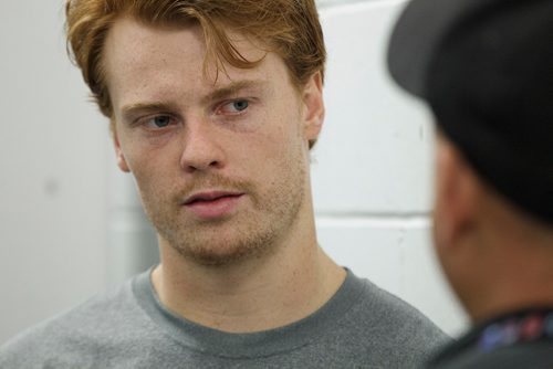 MIKE DEAL / WINNIPEG FREE PRESS
Winnipeg Jets' Mason Appleton (82) after group one's ice session during training camp Tuesday morning at the BellMTS Iceplex.
180918 - Tuesday, September 18, 2018.