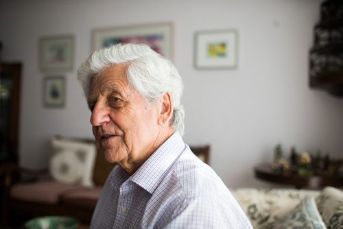 MIKAELA MACKENZIE / WINNIPEG FREE PRESS
John Wieler, who was one of Winnipegs last Immigration and Refugee Board (IRB) members hearing refugee claims in person, poses in his home in Winnipeg on Tuesday, Sept. 18, 2018.  Now the IRB is looking at restoring the position in Winnipeg rather than doing everything by videoconference, and Wieler says that its better to hear cases in person rather than hearing their case remotely.
Winnipeg Free Press 2018.