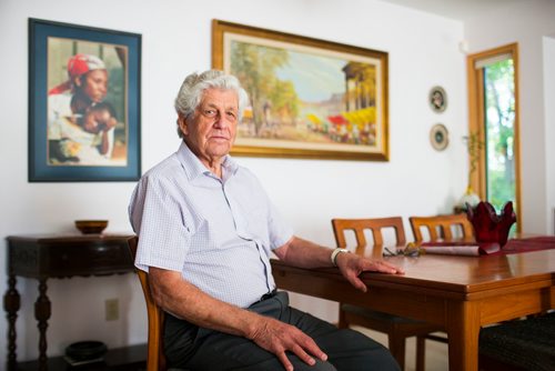 MIKAELA MACKENZIE / WINNIPEG FREE PRESS
John Wieler, who was one of Winnipegs last Immigration and Refugee Board (IRB) members hearing refugee claims in person, poses in his home in Winnipeg on Tuesday, Sept. 18, 2018.  Now the IRB is looking at restoring the position in Winnipeg rather than doing everything by videoconference, and Wieler says that its better to hear cases in person rather than hearing their case remotely.
Winnipeg Free Press 2018.