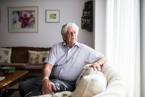 MIKAELA MACKENZIE / WINNIPEG FREE PRESS
John Wieler, who was one of Winnipegs last Immigration and Refugee Board (IRB) members hearing refugee claims in person, poses in his home in Winnipeg on Tuesday, Sept. 18, 2018.  Now the IRB is looking at restoring the position in Winnipeg rather than doing everything by videoconference, and Wieler says that its better to hear cases in person rather than hearing their case remotely.
Winnipeg Free Press 2018.