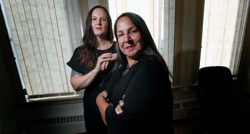 PHIL HOSSACK / WINNIPEG FREE PRESS -  Executive producers of "First Contact"  Vanessa Loewen (left) and Stephanie Scott see Melisa Martin's story.  - Sept 18, 2018