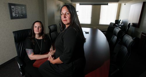 PHIL HOSSACK / WINNIPEG FREE PRESS -  Executive producers of "First Contact"  Vanessa Loewen (left) and Stephanie Scott see Melisa Martin's story.  - Sept 18, 2018