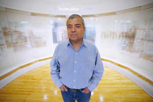 JOHN WOODS / WINNIPEG FREE PRESS
Faïçal Zellama, professor at Univeristé St-Boniface who co-authored a report that finds that Winnipeg's French speaking immigrants are struggling to integrate and find jobs because of a mismatch of services for them, is photographed at the university, Tuesday, September 18, 2018.