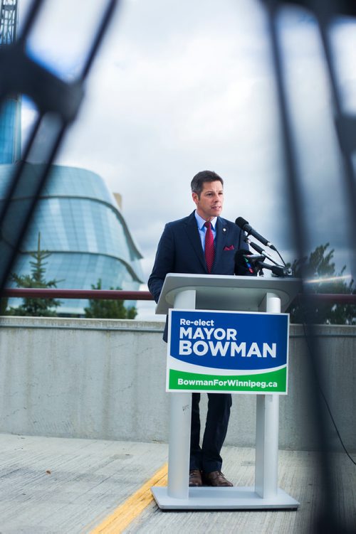 MIKAELA MACKENZIE / WINNIPEG FREE PRESS
Mayor Brian Bowman announces a commitment to establish a new Human Rights Committee of Council as well as develop a Newcomer Welcome and Inclusion Policy for the city in Winnipeg on Friday, Sept. 21, 2018.  Winnipeg Free Press 2018.