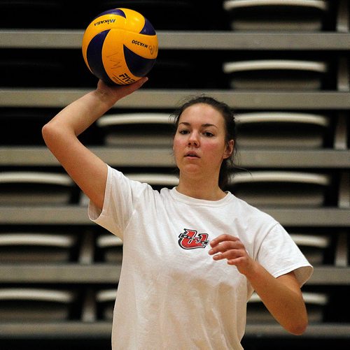 PHIL HOSSACK / WINNIPEG FREE PRESS -  Kalena Schulz at a Wesmen Women volleyball workout Monday. See Sawatzky's tale.  - Sept 24, 2018