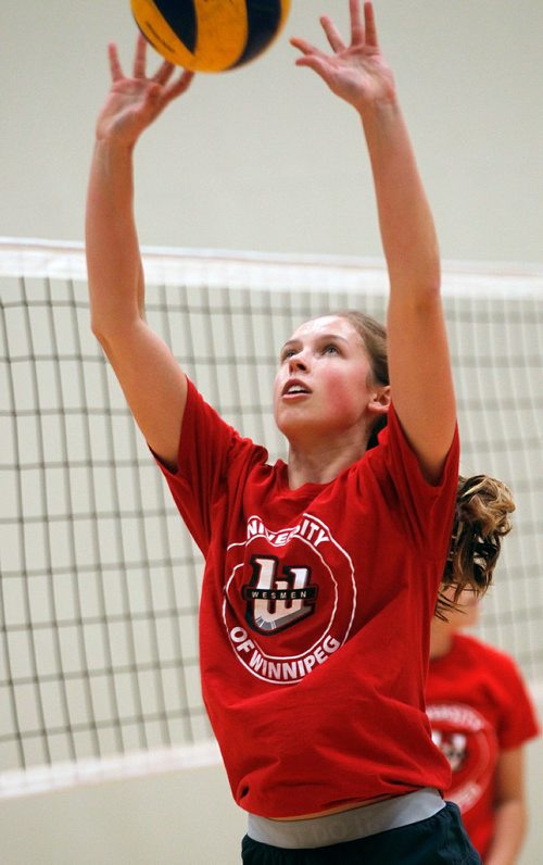 PHIL HOSSACK / WINNIPEG FREE PRESS -  Rylie Dickson at a Wesmen Women volleyball workout Monday. See Sawatzky's tale.  - Sept 24, 2018