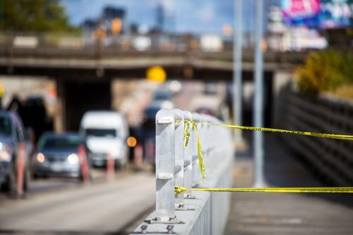 MIKAELA MACKENZIE / WINNIPEG FREE PRESS
The railway underpass at McPhillips and Logan, where a male was fatally assaulted, in Winnipeg on Tuesday, Sept. 25, 2018.  Winnipeg Free Press 2018.