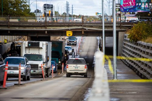 MIKAELA MACKENZIE / WINNIPEG FREE PRESS
The railway underpass at McPhillips and Logan, where a male was fatally assaulted, in Winnipeg on Tuesday, Sept. 25, 2018.  Winnipeg Free Press 2018.