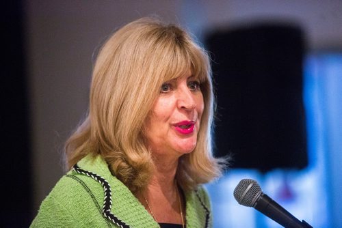 MIKAELA MACKENZIE / WINNIPEG FREE PRESS
Cathy Cox, Minister of Sport, Culture and Heritage, speaks at the Culture Days Manitoba and Nuit Blanche Winnipeg media launch in Winnipeg on Tuesday, Sept. 25, 2018.  Winnipeg Free Press 2018.