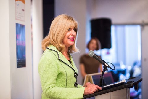 MIKAELA MACKENZIE / WINNIPEG FREE PRESS
Cathy Cox, Minister of Sport, Culture and Heritage, speaks at the Culture Days Manitoba and Nuit Blanche Winnipeg media launch in Winnipeg on Tuesday, Sept. 25, 2018.  Winnipeg Free Press 2018.