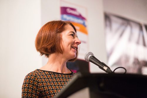 MIKAELA MACKENZIE / WINNIPEG FREE PRESS
Nicole Matiation, Co-Chair of Culture Days Manitoba, speaks at Culture Days Manitoba and Nuit Blanche Winnipeg media launch in Winnipeg on Tuesday, Sept. 25, 2018.  Winnipeg Free Press 2018.