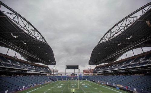 MIKE DEAL / WINNIPEG FREE PRESS
Views of the inside of Investors Group Field Wednesday morning.
180926 - Wednesday, September 26, 2018.