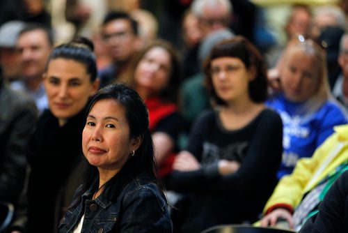 PHIL HOSSACK / WINNIPEG FREE PRESS - Members of the audience at a Mayoral Forum held at the Forks Wednesday evening.  - Sept 26, 2018